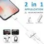 iPhone Adapter,Apple Lightning to 3.5mm Headphone Jack Adapter Dual Ports Dongle Charge Jack+AUX Audio 3.5mm for iPhone SE/11/11 Pro/X/XS/XR/8/7 Plus, Support All iOS System[Apple MFi Certified]