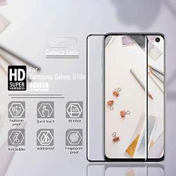 Galaxy S10e Screen Protector + Camera Lens Protector By EESHELL, [2 Pack + 2 Pack] [New Version] [Touch Sensitive] [Case Friendly] [Fingerprint Compatible] for Samsung Galaxy S10e