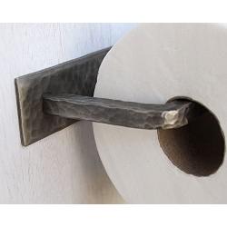 Handmade Wrought Iron Toilet Paper Holder – Iron Bathroom Accessories – Farmhouse, Vintage, Western, Rustic Décor – Easy to Install, Strong, Sturdy Wall Mount Toilet Paper Holder, MD11001-S