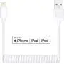 ONE PIX iPhone Charger Cable for Car (3 ft), MFi Certified Coiled Lightning Cable Compatible with iPhone 11/XS/XS Max/XR/X/8/8 Plus/7/7 Plus/6s/6s Plus/6/6 Plus/SE/5s/5c/5/iPad/iPod - White ONE PIX iPhone Charger Cable for Car (3 ft), MFi Certified Coiled Lightning Cable Compatible with iPhone 11/XS/XS Max/XR/X/8/8 Plus/7/7 Plus/6s/6s Plus/6/6 Plus/SE/5s/5c/5/iPad/iPod - White