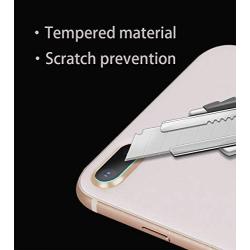 [2 Pack] Tempered-Glass Camera Protector for iPhone 7Plus/8Plus 2.5D Ultra Thin HD Anti-Fingerprint Protective Clear Film for iPhone Lens with 2 Phone Camera Covers (iPhone 7p/8p)