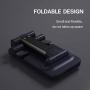 Phone Stand Foldable Portable Desktop Stand Adjustable Height and Angle Phone Holder for Desk Sturdy Aluminum Metal Stand Compatible with Smartphone/iPad/Kindle/Tablet (Navy Blue)