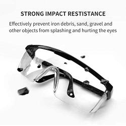 DJM Daily Safety Goggles with Universal Fit, Safety Glasses with Clear, Fog-Free, Anti-spittle, Anti Scratch and UV Protection Coated Lenses, Spectacles for Eye Protection