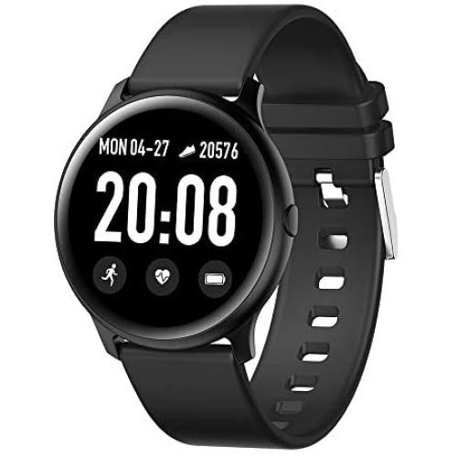 RUNDOING Smart Watch for Android Phones, 1.3 Inch Color Screen Fitness Tracker Activity Tracker, Heart Rate Monitor Fitness Watch,Compatible with iOS and Android