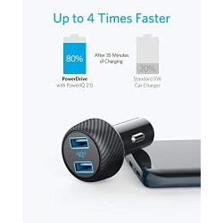 Car Charger (Compatible with Quick Charge Devices), Anker 30W Dual USB Car Charger, PowerDrive Speed 2 with PowerIQ 2.0 for Galaxy S8/Edge/Note, iPhone Xs/Max/XR/X/8, iPad Pro/Air 2/Mini, and More