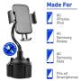 Car Cup Holder Phone Mount,Universal Adjustable Cup Holder Cradle Car Mount for iPhone Xs/Max/X/XR/8/8 Plus,Samsung Note 9/ S10+/ S9/ S9+/ S8 …