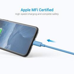 Lightning Cable MFi Certified - Nikolable iPhone Charger 3Pack 6ft Lighting to USB A Charging Cord Compatible with iPhone 11 Pro Max XS XR 8 Plus 7 Plus 6s Plus 5S SE iPad Pro and More, Blue