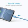 Lightning Cable MFi Certified - Nikolable iPhone Charger 3Pack 6ft Lighting to USB A Charging Cord Compatible with iPhone 11 Pro Max XS XR 8 Plus 7 Plus 6s Plus 5S SE iPad Pro and More, Blue