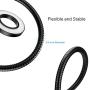 Selfie Ring Light with Cell Phone Holder, Clamp-on Flexible Gooseneck Arms, 3 Light Modes, 10 Brightness Levels, Compatible with Smart Phones for Ins, YouTube, Facebook (Black)