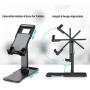 Foldable Cell Phone Stand for Desk - Angle Height Adjustable Desktop Phone Stand for iPhone 11 10 Pro X Xr Xs Max 7 8 Plus Samsung All Smartphones iPad Kindle Tablet, Extensible Holder & Heavy Base