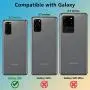 [ 3 Pack] UniqueMe Camera Lens Protector for Samsung Galaxy S20（6.2&quot） Screen Protector Tempered Glass Case Friendly[New Version]