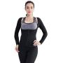 Valentina Womens Long Sleeve Arm Shaper Slimming Shirt Waist Cincher Firm Control Bodysuit for Weight Loss