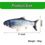 Senneny Electric Moving Fish Cat Toy, Realistic Plush Simulation Electric Wagging Fish Cat Toy Catnip Kicker Toys, Funny Interactive Pets Pillow Chew Bite Kick Supplies for Cat Kitten Kitty (Catfish)