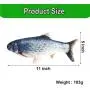 Senneny Electric Moving Fish Cat Toy, Realistic Plush Simulation Electric Wagging Fish Cat Toy Catnip Kicker Toys, Funny Interactive Pets Pillow Chew Bite Kick Supplies for Cat Kitten Kitty (Catfish)