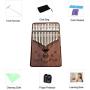 Kalimba 17 Keys Thumb Piano,Study Instruction and Tune Hammer,Portable Mbira Finger Piano Gifts for Kids and Adults Beginners (Brown)