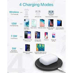 Fast Wireless Charger, Vebach Dubhe1s Qi Certified Wireless Charging Pad 7.5W for iPhone SE 2020/11/11 Pro/11 Pro Max/Xs/Xs Max/XR/X/8/8P, 10W for Samsung Galaxy S20/S10/Note 10/S9, Aluminum Frame