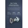 True Wireless Earbuds Bluetooth 5.0 Headset with 18H Playtime and Zero Pressure Wearing, One-Step Pairing with Touch-Control Operation, DSP Noise-Canceling Headphones with Built-in Microphones