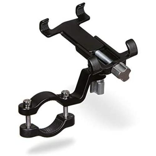 Bicycle & Motorcycle Universal Phone Mount ，Aluminum Alloy Bike Phone Holder with 45° Tilt and 360° Rotation Full Angel Adjustment Fits for Most of Smartphones