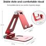 Adjustable Cell Phone Stand, licheers Multi-Angle Cell Phone Holder, Cradle, Dock, Stand Compatible with Nintendo Switch, Phone 11 Pro Xs Max Xr X 8 7 6 6s Plus and 4-7 Inch Devices (Red)