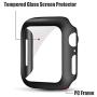 Alinsea Screen Protector for Apple Watch 44mm Tempered Glass [2 Pack] [Full Coverage] Bumper Hard Case [with Screen Protector Built-in] Overall Protective Cover for iwatch 44mm Series 4/5