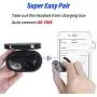 Wireless Bluetooth Earbuds 5.0 with Charging Case and Mic for iPhone Android Cell Phones Headset IPX5 Waterproof Earphones in Ear TWS Deep Bass Stereo Headphones for Sports-Grey