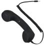 CM Vintage Retro Telephone Handset Cell Phone Receiver MIC Microphone for Cellphone Smartphone, 3.5 mm Socket (Black)