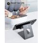 Lamicall Cell Phone Stand, Phone Dock : Cradle, Holder, Stand Compatible with Switch, All Android Smartphone, Phone 11 Pro Xs Xs Max Xr X 8 7 6 6s Plus 5 5s 5c Charging, Accessories Desk - Gray