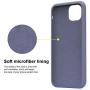 KUMEEK for iPhone 11 Case Fingerprint | Kickstand | Anti-Scratch | Microfiber Liner Shock Absorption Gel Rubber Full Body Protection Liquid Silicone Case for iPhone 11- Lavender Grey