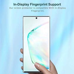 QITAYO Designed for Samsung Galaxy note 10 plus (6.8 inch) Screen Protector (3 Pack) and Camera Lens Tempered Glass Protector (1 Pack), No-Bubble, Anti-Scratch, Case Friendly