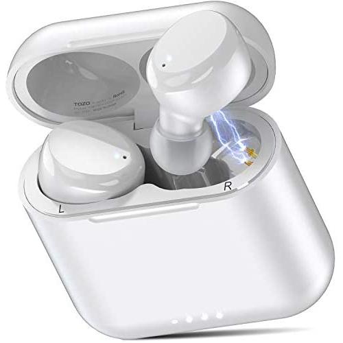 TOZO T6 True Wireless Earbuds Bluetooth Headphones Touch Control with Wireless Charging Case IPX8 Waterproof TWS Stereo Earphones in Ear Built in Mic Headset Premium Deep Bass for Sport White TOZO T6 True Wireless Earbuds Bluetooth Headphones Touch Control with Wireless Charging Case IPX8 Waterproof TWS Stereo Earphones in Ear Built in Mic Headset Premium Deep Bass for Sport White