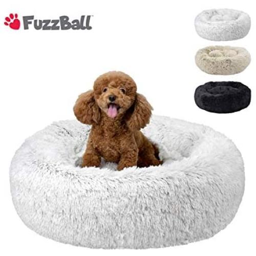 FuzzBall Fluffy Luxe Pet Bed for Dogs & Cats, Anti-Slip, Waterproof Base, Machine Washable, Durable – 3 Colors Available