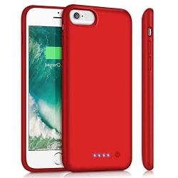 Battery Case for iPhone 6Plus/6s Plus/7Plus /8Plus, Upgraded 8500mAh Portable Charging Case Extended Battery Pack for iPhone 6s Plus/6 Plus/7 Plus /8 Plus - Red