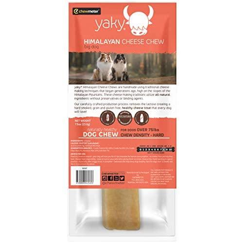 Chewmeter Yaky Himalayan Cheese Chews | Natural Yak Cheese Dog Chews | Long Lasting, Stain Free, Protein Rich, Low Odor | 100% Natural, Healthy & Safe | BIGDOG | for Dogs 75 lbs and Larger