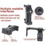 Metal Phone Tripod Mount with Cold Shoe,Woohoto 360 Rotation,Compatible with iPhone 11 Pro Tripod Mount, Osmo Pocket Holder, Sumsung Smartphone Holder Adapter, Cell Phone Clamp,Video Rig Mount