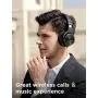 COWIN E7 PRO [Upgraded] Active Noise Cancelling Headphones Bluetooth Headphones with Microphone/Deep Bass Wireless Headphones Over Ear 30 Hours Playtime for Travel/Work/Cellphone, Black