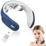 Pulse Neck Massager Cordless, Portable Electric Smart Electronic Neck Relax Massage Equipment with Heat, 3 Modes, 15 Speeds for Home Travel Airplane Office, Gifts for Men Women Dad Mom Friend, Blue Pulse Neck Massager Cordless, Portable Electric Smart Electronic Neck Relax Massage Equipment with Heat, 3 Modes, 15 Speeds for Home Travel Airplane Office, Gifts for Men Women Dad Mom Friend, Blue