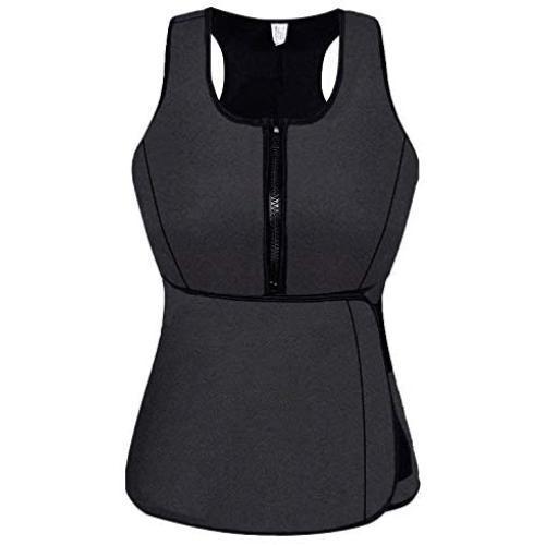 SlimmKISS Neoprene Sweat Vest for Women, Slimming Body Shaper with Adjustable Waist Trimmer Belt, Weight Loss