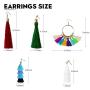 Tassel Earrings for Women Fashion - 15 Pack Colorful Drop Hook Fringe Earrings Set Tiered Thread Long Layered Ball Dangle Hoop Tassle Earrings Jewelry for Valentine Birthday Party Gift