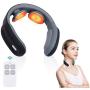 Neck Massager, Wandwoo Portable Cordless Neck Massage with Heat, 3 Modes and 15 Speeds for Office, Home,Travel and Gift-Black