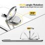 Humixx Phone Ring Holder, Stainless Steel Cell Phone Finger Stand, 360° Rotation Thin Universal Kickstand, Magnetic Car Mount for iPhone 11/11 Pro/11 Max/XR/XS Max, Samsung S10, Huawei P30 - Silver