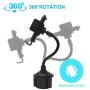 Car Cup Holder Phone Mount Portable Adjustable Gooseneck Phone Holder for Car Compatible with iPhone11/Pro/Xs/Max/X/XR/8/8 Plus,Samsung Note10/S10/S9/S8 by TDTOK