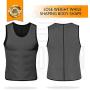 Men Neoprene Waist Trainer Sauna Sweat Suit Workout Vest Tank Top Tummy Control Shapewear Slimming Body Shaper