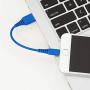 AmazonBasics MFi-Certified Lighting to USB A Cable for Apple iPhone and iPad - 4 Inches (10 Centimeters) - Blue