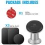 Magnetic Mount, WizGear Universal Stick On Metal Dashboard Magnetic Car Mount Holder, for Cell Phones and Mini Tablets with Fast Swift-snap Technology (Silver)