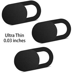 Nano-Shield S1 Webcam Cover [3 Pack], 0.03in Ultra Thin Web Camera Cover for Computer, Laptop, iMac, MacBook Pro, Smartphone, Slider Camera Blocker Protect Privacy Sliding Design