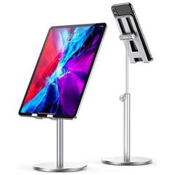 Cell Phone Stand for Desk, Upgraded Stable iPad Stand All Aluminum Alloy, LISEN Angle Height Adjustable Phone Stand Universal Phone Holder for Desk for 4.7"-12.9" Phones,Tablet,Nintendo Switch,Kindle