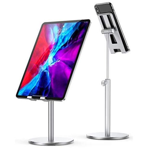 Cell Phone Stand for Desk, Upgraded Stable iPad Stand All Aluminum Alloy, LISEN Angle Height Adjustable Phone Stand Universal Phone Holder for Desk for 4.7"-12.9" Phones,Tablet,Nintendo Switch,Kindle
