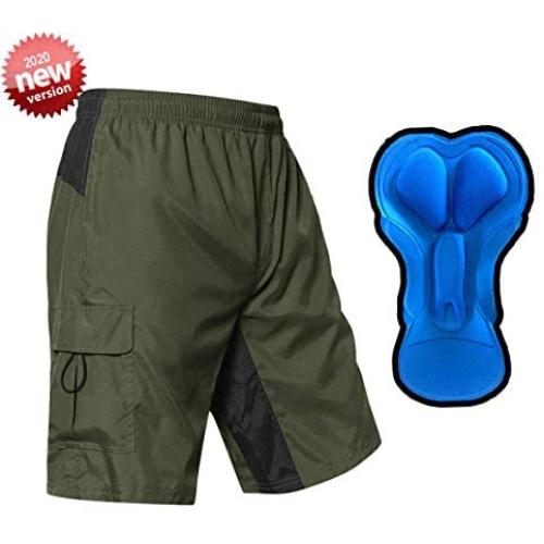 EZRUN Mens 3D Padded Mountain Bike Shorts Lightweight MTB Cycling Shorts