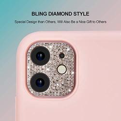 Bling Camera Lens Protector for iPhone 11, ICARERSPACE Diamond Camera Lens Cover Sticker Protector - Rose Gold