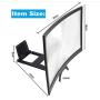 Cinyiuze 12 3D Curved Screen Magnifier for Mobile Phone, HD Magnifier Projector Screen Enlarger for Videos, Movies, Games, Foldable Phone Stand with Screen Amplifier, Compatible with All Smartphones